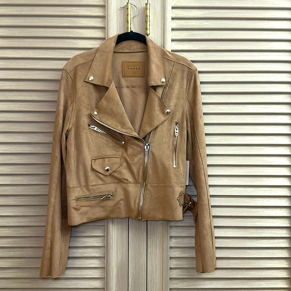 BLANK NYC, light brown/taupe jacket, never worn, new with tags, suede like.